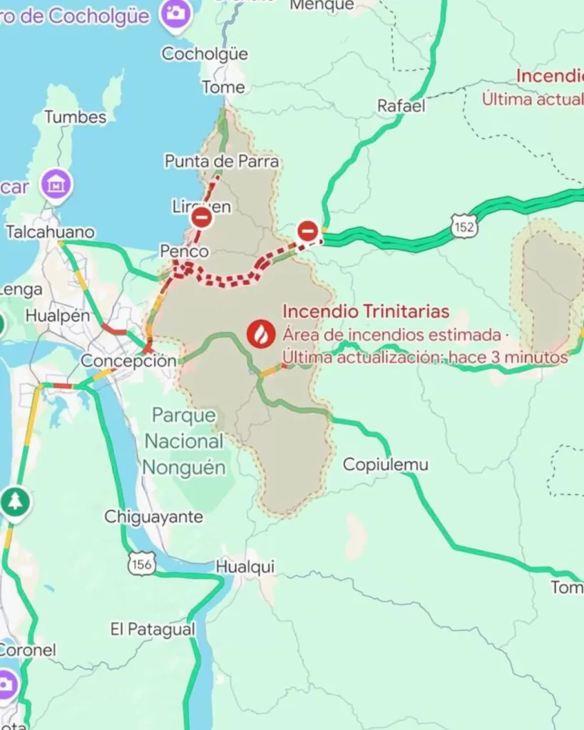 Google Maps, SENAPRED