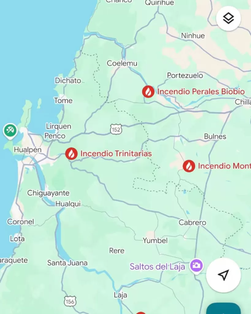 Google Maps, capas