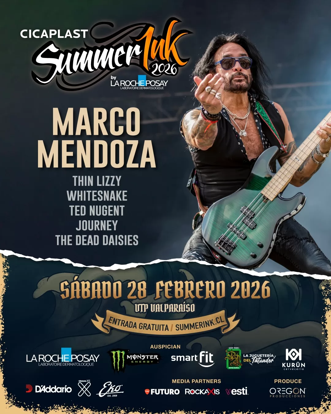 Marco Mendoza Summer Ink Afiche