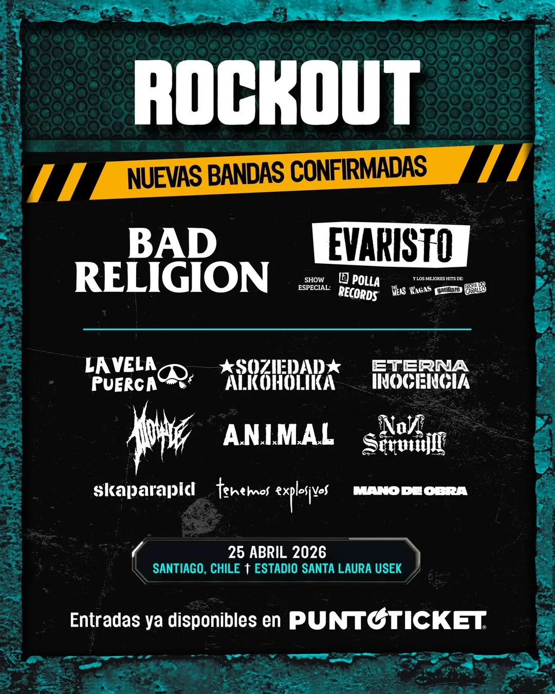 ¡NUEVOS CONFIRMADOS PARA ROCKOUT FESTIVAL!El Regreso De ROCKOUT Sigue Tomando Forma Para Este Pr