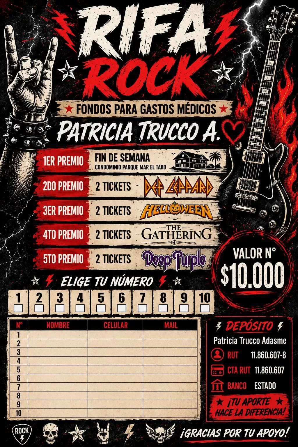 Rifa Rock Solidaria 2