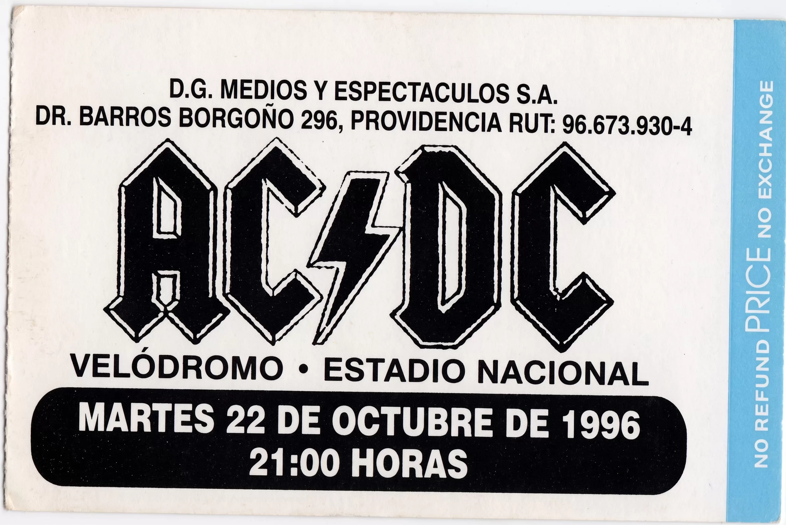 Ac Dc Chile 1996 Entrada Remaster Baja